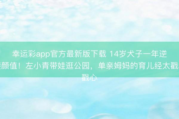 幸运彩app官方最新版下载 14岁犬子一年逆袭颜值!左小青带娃逛公园,单亲姆妈的育儿经太戳心
