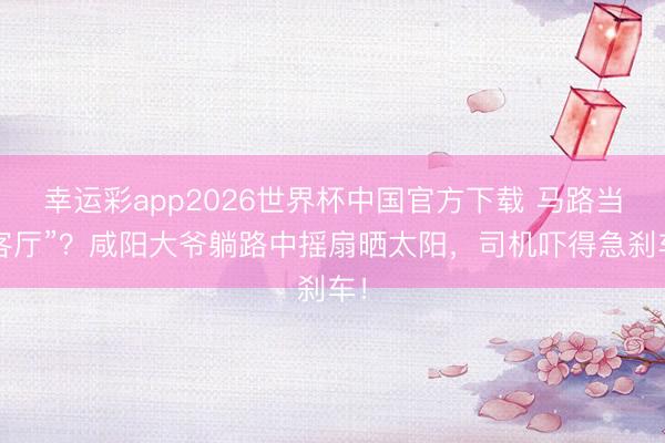 幸运彩app2026世界杯中国官方下载 马路当“客厅”?咸阳大爷躺路中摇扇晒太阳,司机吓得急刹车!